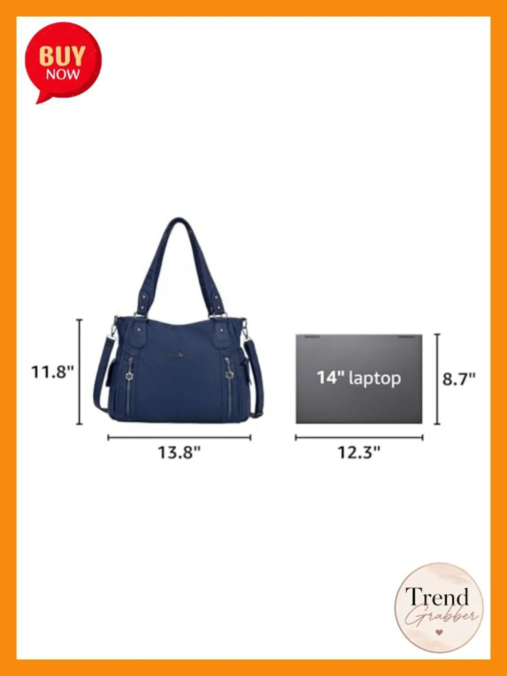 Womens Top-Handle Hobo Purse Roomy Casual Shoulder Bags PU Tote Satchel